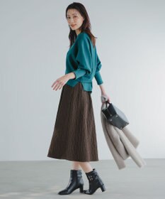 ANY SIS ジャカードフレア スカート