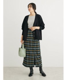 Green Parks 洗える　ステッチ入りＶネックカーディガン