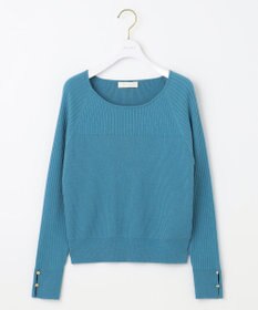 ANY SIS 【ウールブレンドシリーズ】ベースネックリブコンビ ニット