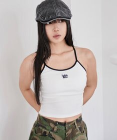 WEGO 【カップ付きインナー】ワンポイント刺繍キャミ