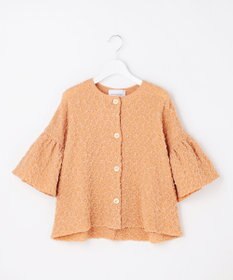 自由区 【カトリエムブーケ】Une forme bosselee ギャザーディテールボタンフロントプルオーバー