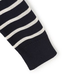 BEIGE， HELIODOR / レーヨンボーダーマリンボタンニット