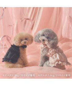 PET PARADISE cherircouture リボン ギャザーベスト 《ピンク》 小型犬
