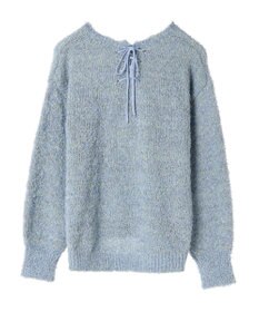 YECCA VECCA レースアップリボンヤーンニット