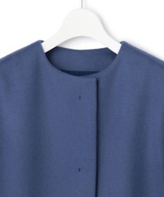 23区 ウールカシミヤビーバー ノーカラー コート