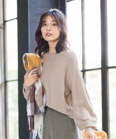 ANY 【洗える】カシミヤブレンドガーターニット