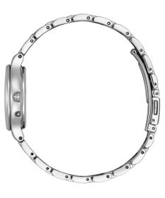 CITIZEN 【少し大きめの28mmケース】見やすさと可愛いらしさが魅力の電波時計 シルバー。防水 シンプル 日付 秒針 簡単ベルト調整。