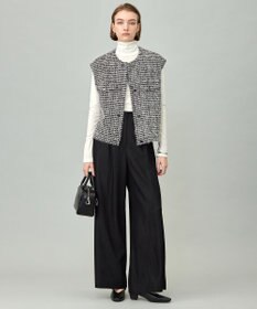 ICB 【洗える】 ドレープスラブデニム ワイドパンツ