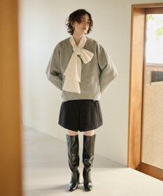 #Newans 【セットアップ可能】裏地キュロットツイードスカート