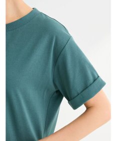Green Parks カットソー異素材ドッキングワンピース