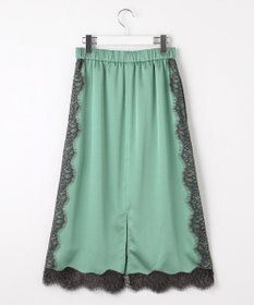 自由区 【洗える】サテンレース スカート