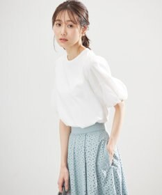 組曲 L 【WEB限定】チュールポンチドッキング Tシャツ