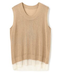 BEIGE， MORION / リネン レイヤードニット