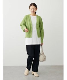 Green Parks スポンディシュ畦編みショート丈カーディガン