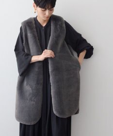 AMERICAN HOLIC 丈違いフェイクファーベスト