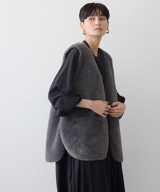 AMERICAN HOLIC 丈違いフェイクファーベスト