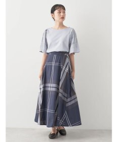 earth music&ecology ＢＩＧチェックフレアスカート