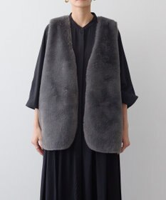 AMERICAN HOLIC 丈違いフェイクファーベスト