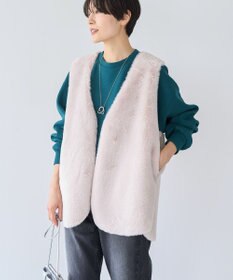 AMERICAN HOLIC 丈違いフェイクファーベスト