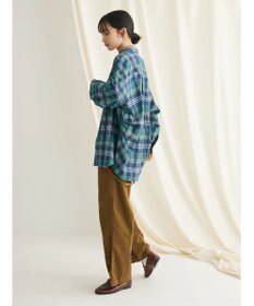 CRAFT STANDARD BOUTIQUE チェックバンドカラーサークルブラウス