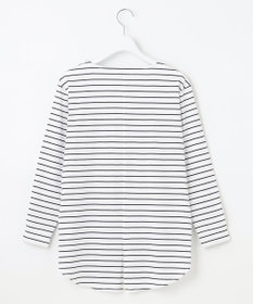 J.PRESS LADIES S ベーシックジャージー ボーダー ロングＴシャツ カットソー