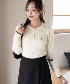 WEGO 【WEB限定/25年秋冬新作】別注USPOLOヘンリーネックニットPO