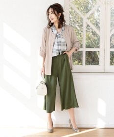 Tiaclasse L 【洗える】シルエットの変化を楽しめる麻調ドロストジャケット