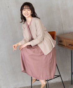 Tiaclasse L 【洗える】シルエットの変化を楽しめる麻調ドロストジャケット