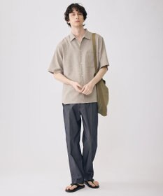 UNFILO MENS 【洗濯機OK/ストレッチ】イージーケア クリアデニム 機能美パンツ ワイド
