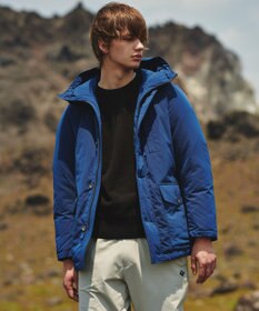 JOSEPH ABBOUD MOUNTAIN 【サスティナブル/ECO撥水/ECOファー/９ポケット】ナイロンピーチダウンコート