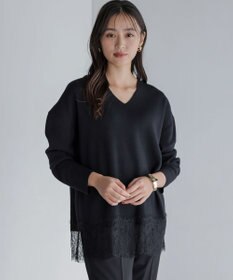 組曲 S レースモチーフニットプルオーバー