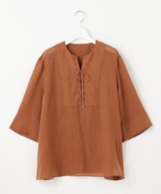 自由区 L 【カタログ掲載・接触冷感・洗える】ラミーローンプルオーバー ブラウス