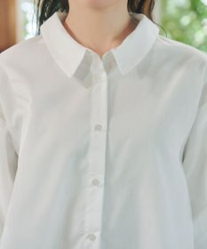 Tiaclasse 綿混ローン袖バルーンブラウス