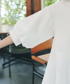 Tiaclasse 綿混ローン袖バルーンブラウス