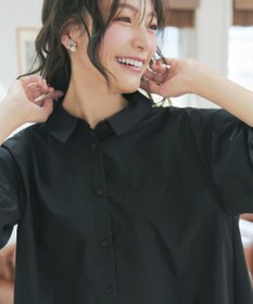 Tiaclasse 綿混ローン袖バルーンブラウス