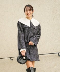 高梨臨さんコラボ〉【シワになりにくい/洗濯機可能】プリーツカラー 