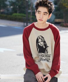 WEGO ラグランジャガードグラフィックプルオーバー