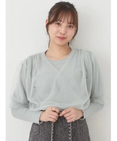 earth music&ecology チュールドッキングニットプルオーバー