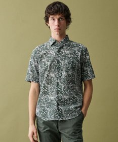 JOSEPH ABBOUD 【キングサイズ・清涼・JAPANファブリック】ビッグリーフサッカープリント 半袖シャツ