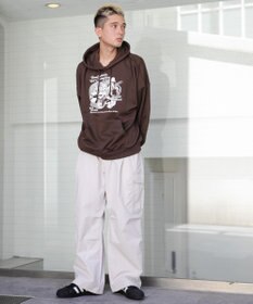 WEGO ヘビーウエイトユニークモチーフプルパーカー