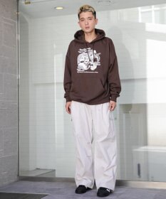 WEGO ヘビーウエイトユニークモチーフプルパーカー