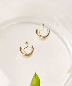 Phoebe 【金属アレルギー対応】【痛くないシリーズ】モードミニマルフープライトフィットイヤリング　ゴールド