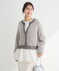 Green Parks 配色リブドッキングチュニック