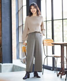 ANY 【洗える】カシミヤブレンドガーターニット