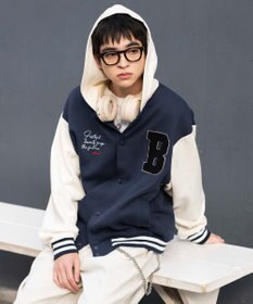 WEGO 【ユニセックス着用ITEM】スウェットフードスタジャン