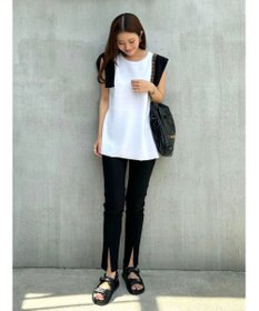 Green Parks ミラノリブノースリーブニットプルオーバー