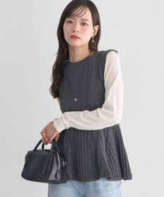 earth music&ecology フレアニットベスト