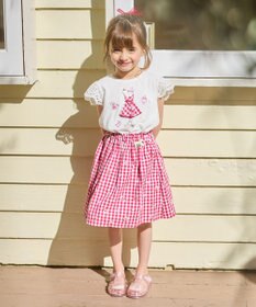 ANY KIDS ドレス アップリケ Tシャツ