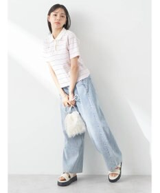 earth music&ecology 襟付きボーダープルオーバー