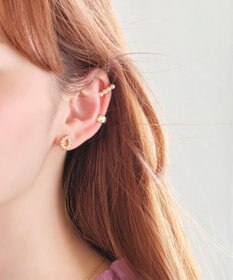 Phoebe 【金属アレルギー対応】【痛くないシリーズ】モードミニマルフープライトフィットイヤリング　ゴールド